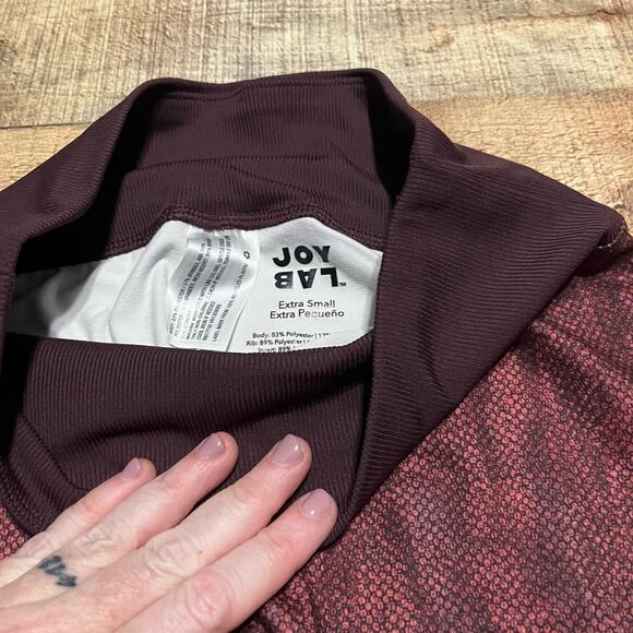 JoyLab BUNDLE 2 Women's Black & Red Reptile Print Athletic Leggings Sz XS Gym - Picture 7 of 8